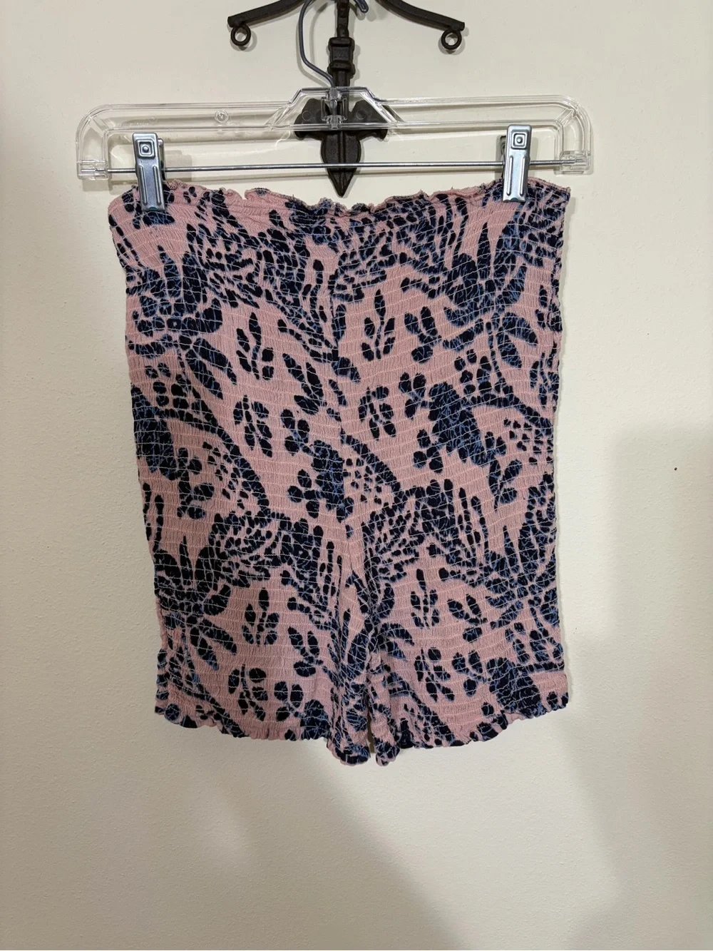 Free People High-Waist Maia Smocked Print Short